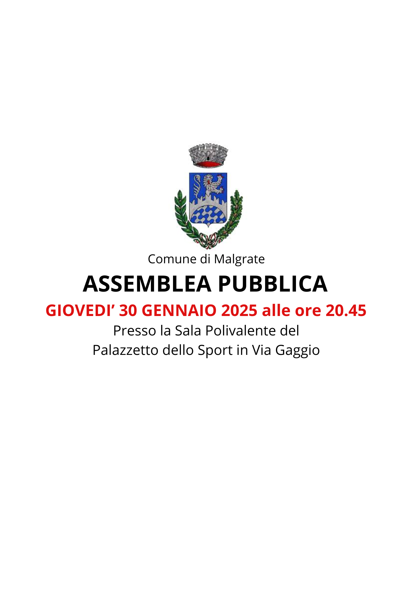 Assemblea Pubblica - 30 gennaio 2025 