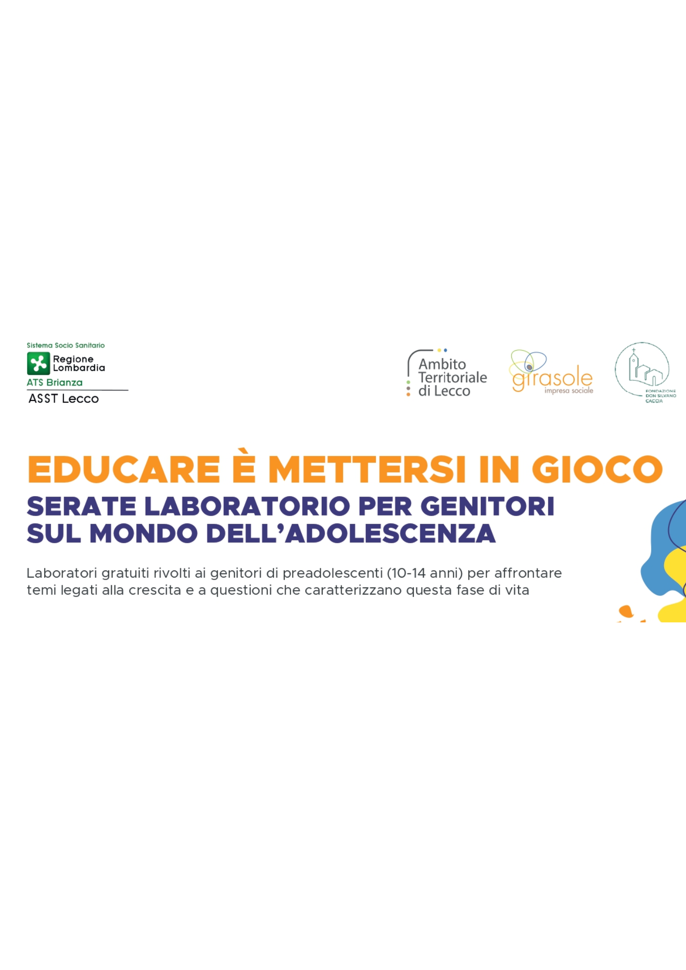 Educare è mettersi in gioco - Serate Laboratorio per Genitori sul Mondo dell'Adolescenza 